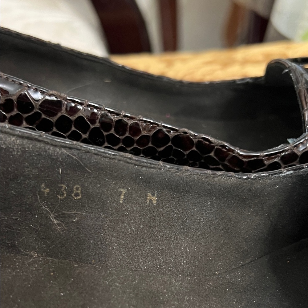 Stuart Weitzman Pre-Owned Brown patents leather Tussle shoes - Picture 7 of 8